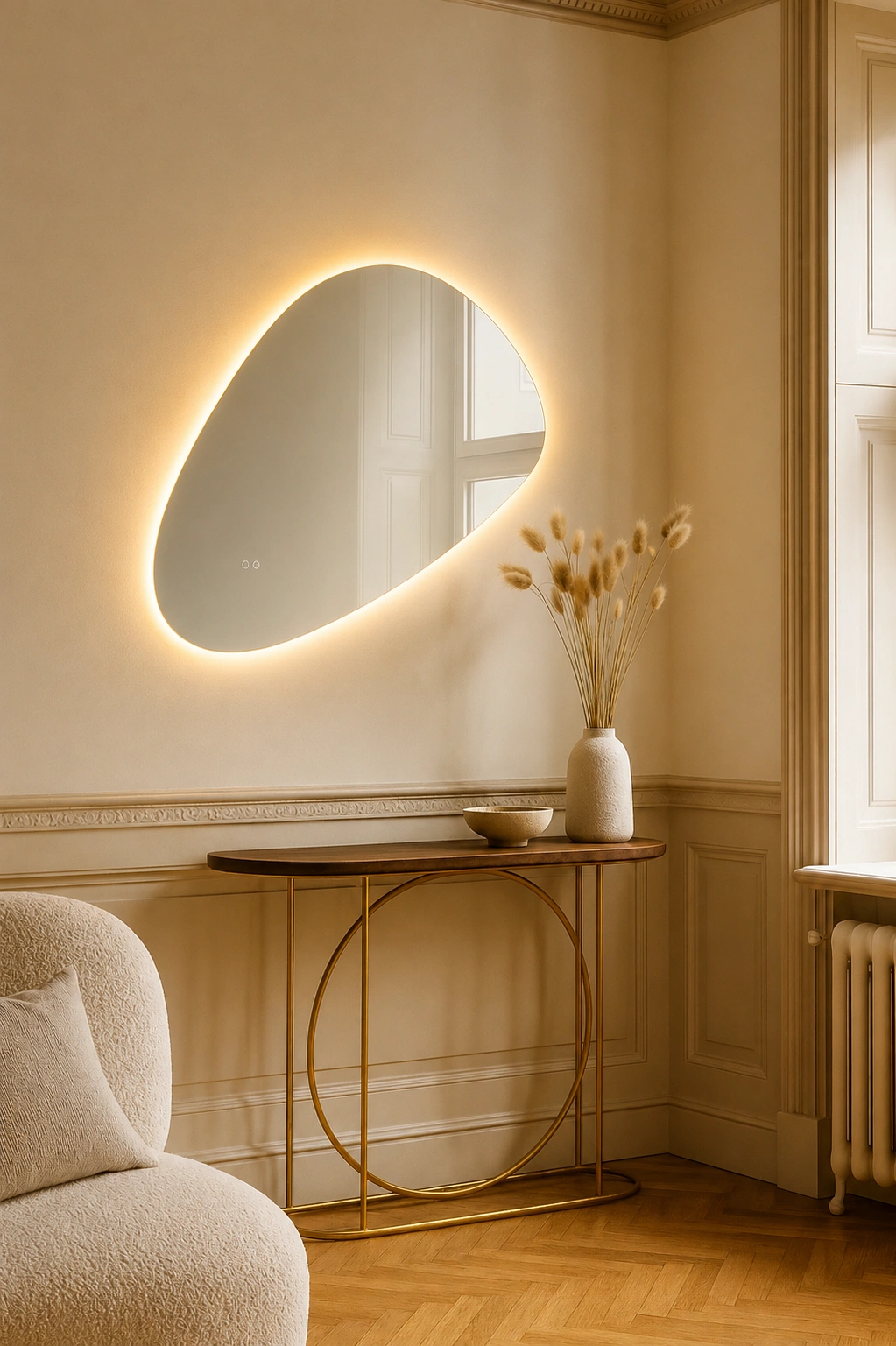 LED spogulis ar apsildes funkciju LAGUNA, 65 x 100 cm, 2700-6500K, 27W, 2970Lm, IP44